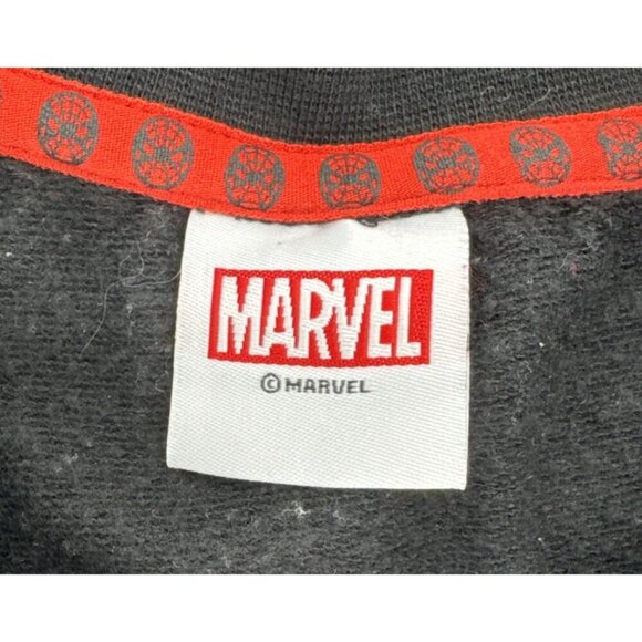 Marvel Spiderman sweatshirt, mens XL,‎ black red velvet, crew neck, peter parker - Picture 7 of 10